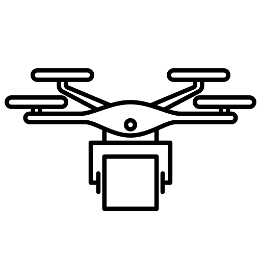 Delivery drone icon