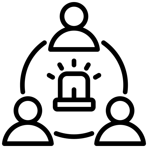 Emergency response drone icon