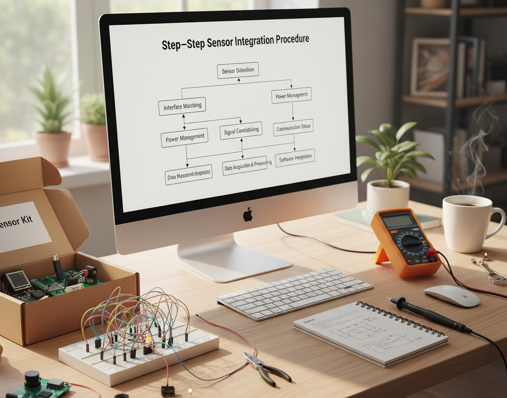 Diagram illustrating the sensor integration flow