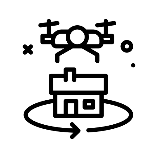 Surveillance drone icon